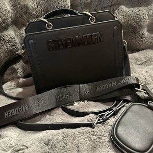 Steve Madden Black Bevelyn Purse